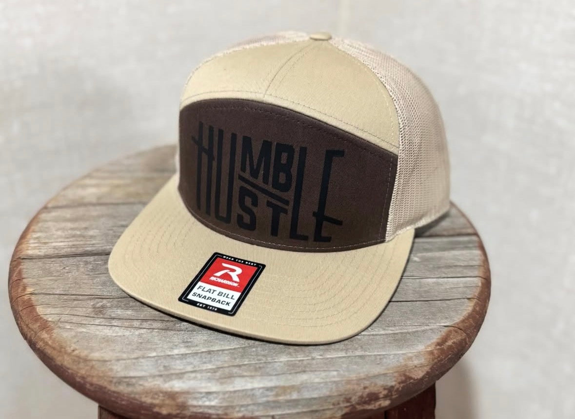 Hat Richardson Flat Bill Trucker Custom Logo Designs(Humble/hustler)