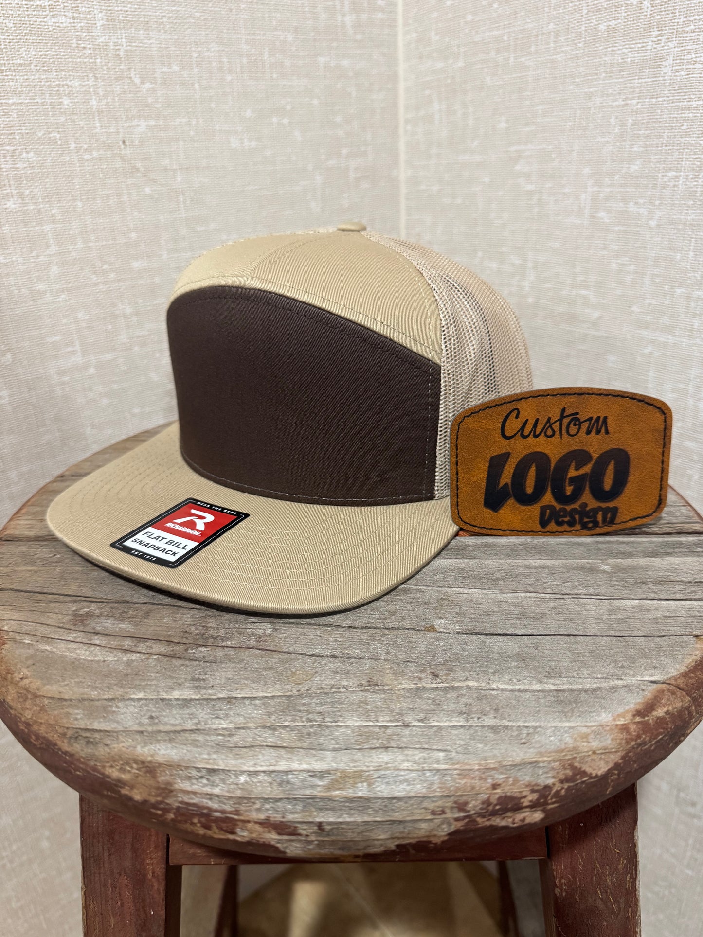 Hat Richardson Flat Bill Trucker Custom Logo Designs