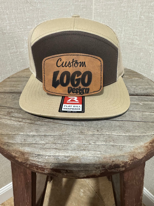 Hat Richardson Flat Bill Trucker Custom Logo Designs